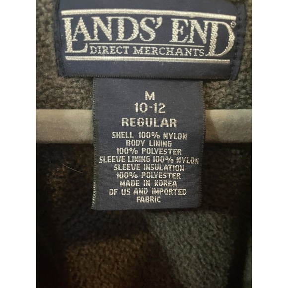 Lands’ End Aircore-200 Polartec Fleece Lined Red/Gray Jacket - Medium, 10-12 - Picture 6 of 7